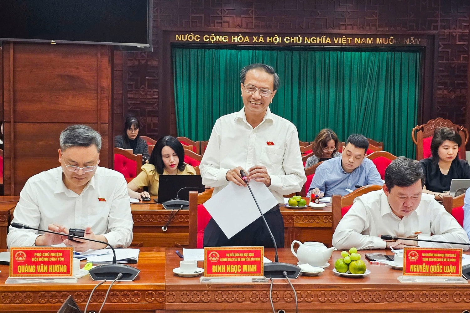 Ủy viên là ĐBQH hoạt động chuyên trách tại Ủy ban Kinh tế và Tài chính Đinh Ngọc Minh phát biểu
