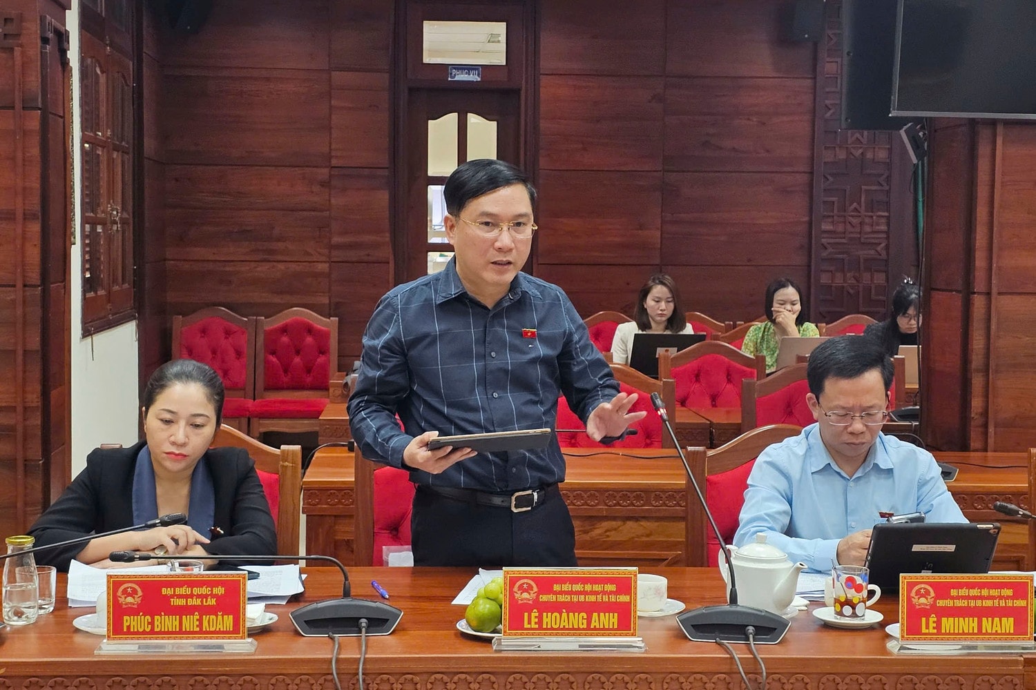Ủy viên là ĐBQH hoạt động chuyên trách tại Ủy ban Kinh tế và Tài chính Lê Hoàng Anh phát biểu