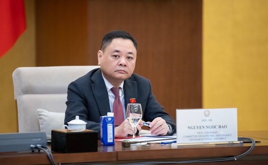 Phó Chủ nhiệm Ủy ban Kinh tế và Tài chính Nguyễn Ngọc Bảo tham dự cuộc tiếp. Ảnh: Nghĩa Đức