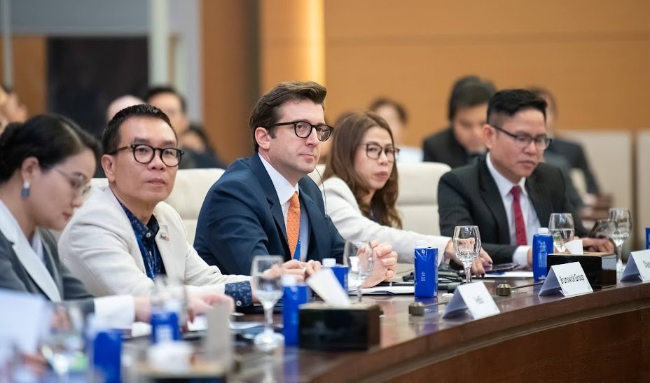 Đại diện các doanh nghiệp thành viên USABC tham dự cuộc tiếp. Ảnh: Nghĩa Đức