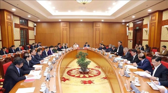 Ủy viên Bộ Chính trị, Thường trực Ban Bí thư Trần Cẩm Tú phát biểu chỉ đạo hội nghị. Ảnh: Phương Hoa/TTXVN