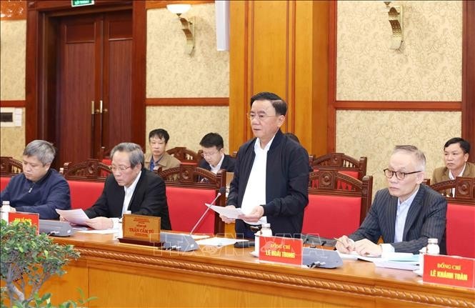 Ủy viên Bộ Chính trị, Thường trực Ban Bí thư Trần Cẩm Tú phát biểu chỉ đạo hội nghị. Ảnh: Phương Hoa/TTXVN