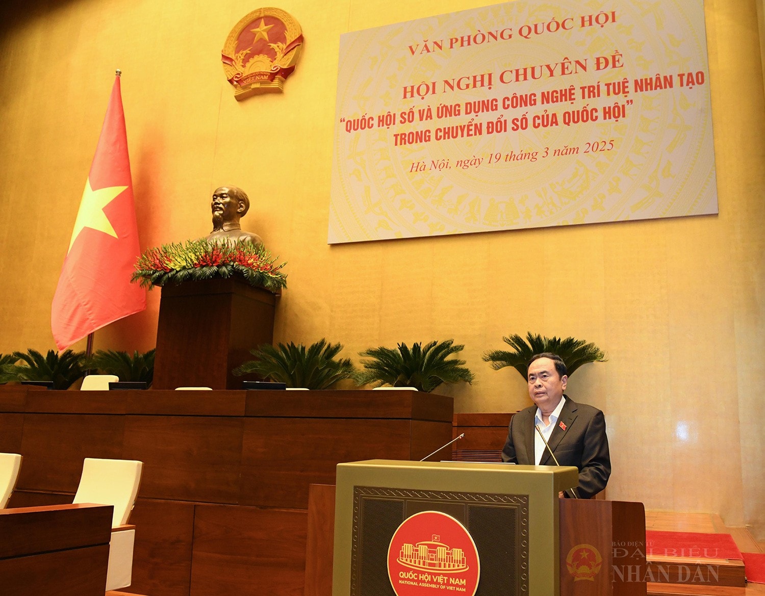 Chủ tịch Quốc hội Trần Thanh Mẫn phát biểu. Ảnh: Lâm Hiển
