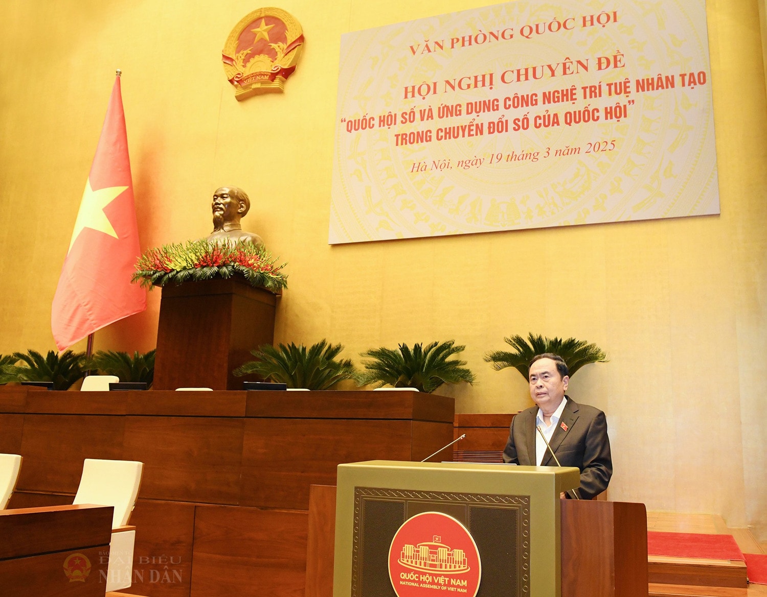 Chủ tịch Quốc hội Trần Thanh Mẫn phát biểu. Ảnh: Lâm Hiển