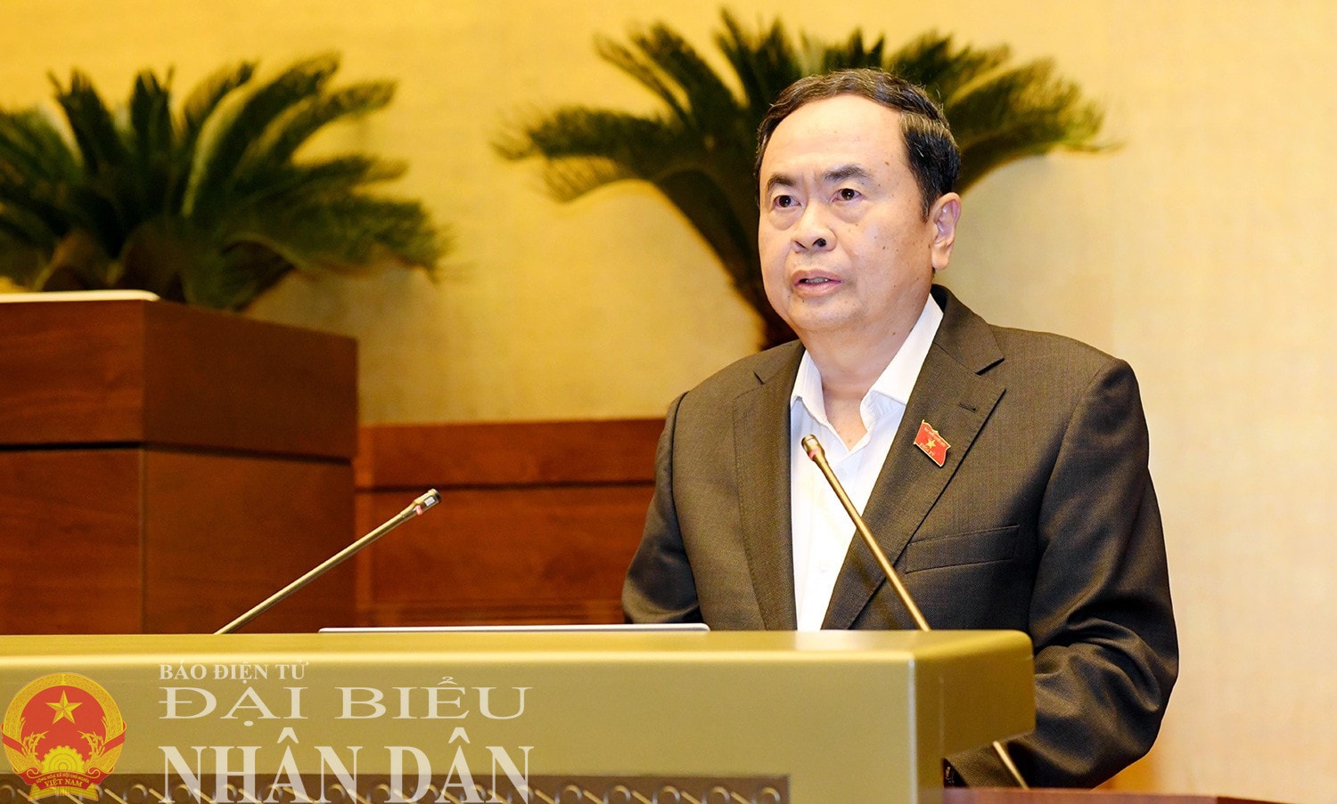 Chủ tịch Quốc hội Trần Thanh Mẫn phát biểu khai mạc Hội nghị Ảnh: Lâm Hiển