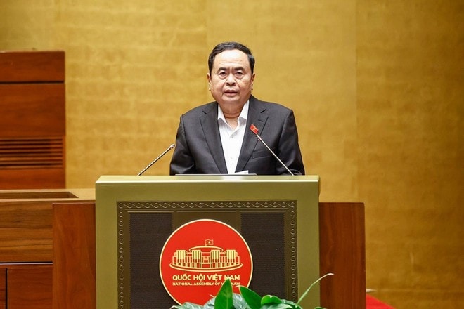 NA Chairman Tran Thanh Man speaks at the conference. (Photo: VNA) NA Chairman Tran Thanh Man speaks at the conference. (Photo: VNA)