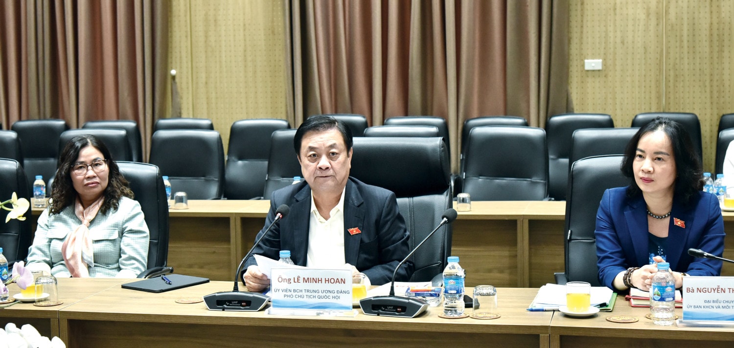 Phó Chủ tịch Quốc hội Lê Minh Hoan phát biểu. Ảnh: Quang Khánh