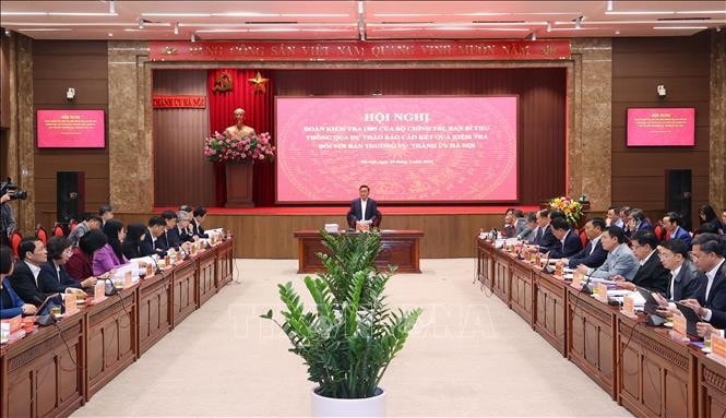 Ủy viên Bộ Chính trị, Thường trực Ban Bí thư Trần Cẩm Tú phát biểu. Ảnh: Văn Điệp/TTXVN