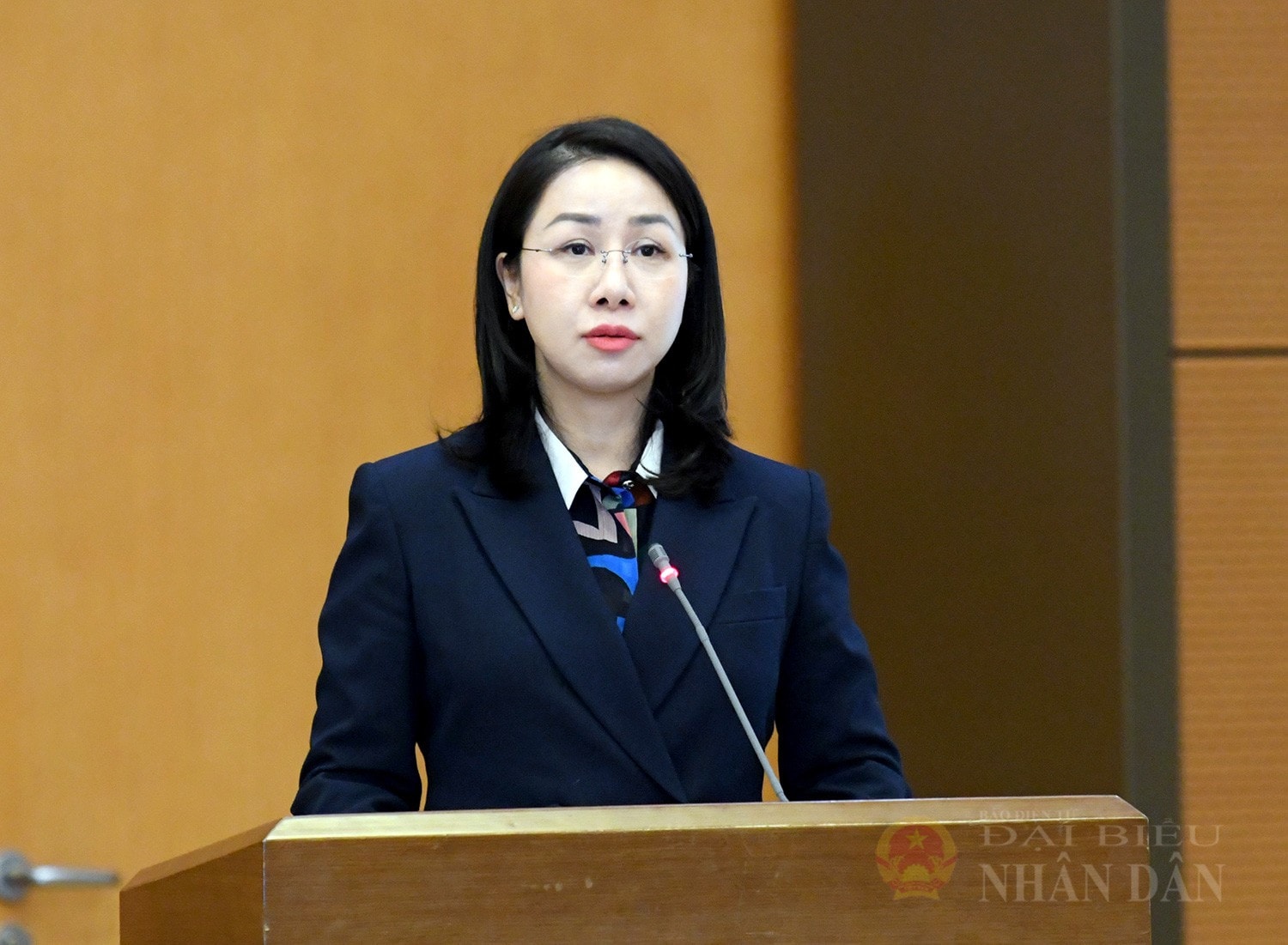 Vụ trưởng Vụ Tổng hợp Phan Thị Thùy Linh phát biểu. Ảnh: Lâm Hiển