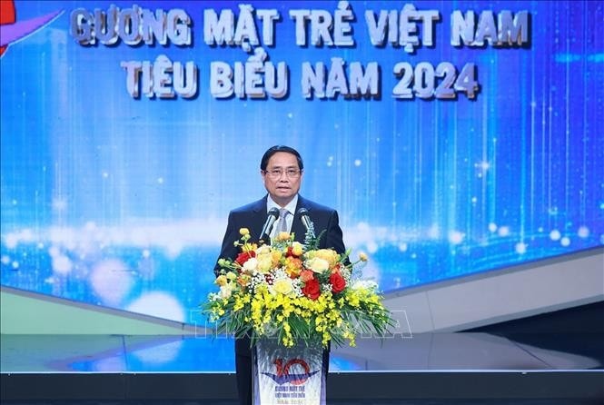 Thủ tướng Phạm Minh Chính phát biểu tại buổi lễ. Ảnh: Dương Giang/TTXVN