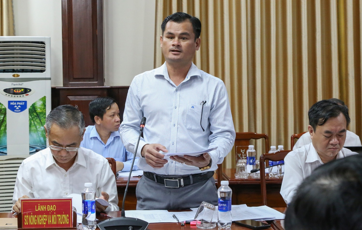 Đại diện Sở Nông nghiệp và Môi trường tỉnh Bình Phước báo cáo tại cuộc làm việc