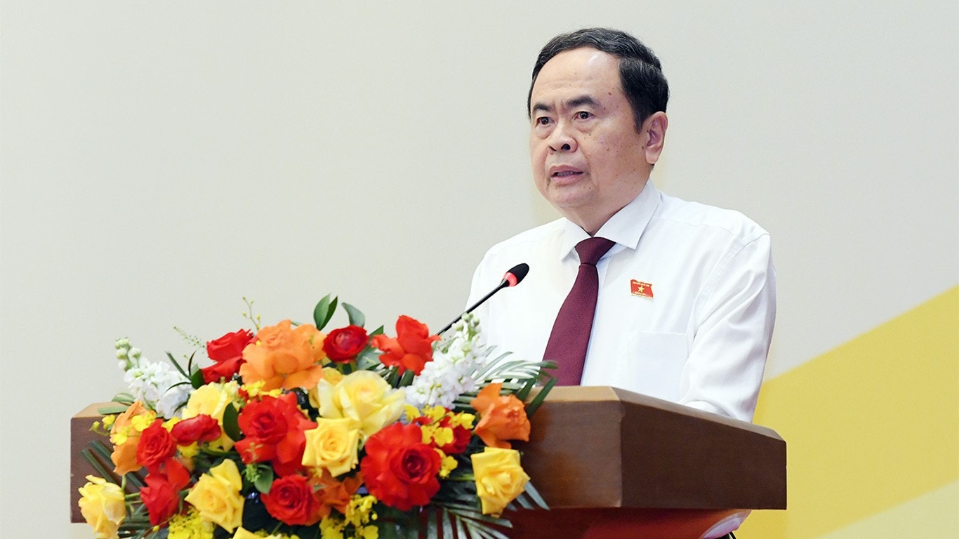 Chủ tịch Quốc hội Trần Thanh Mẫn phát biểu khai mạc Hội nghị đại biểu Quốc hội hoạt động chuyên trách lần thứ 7