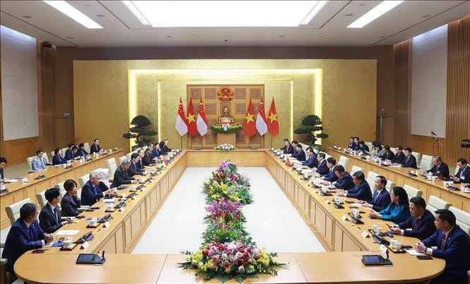 Quang cảnh hội đàm. Ảnh: Dương Giang/TTXVN
