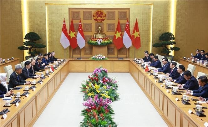Quang cảnh hội đàm. Ảnh: Dương Giang/TTXVN