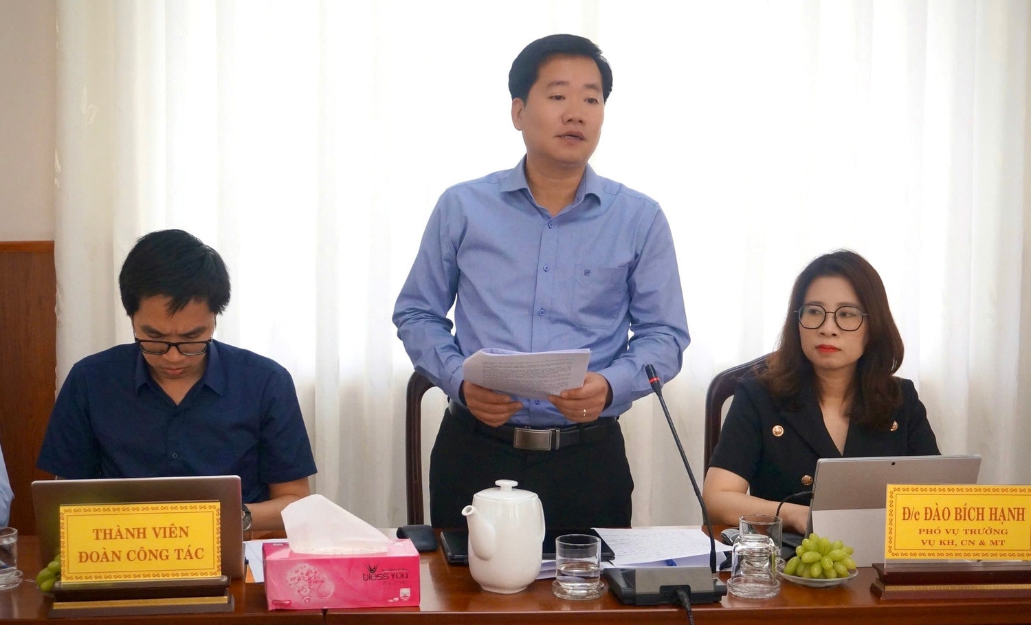 Phó Cục trưởng Cục An toàn bức xạ và hạt nhân, Bộ khoa học và Công nghệ Nguyễn Hoàng Linh phát biểu