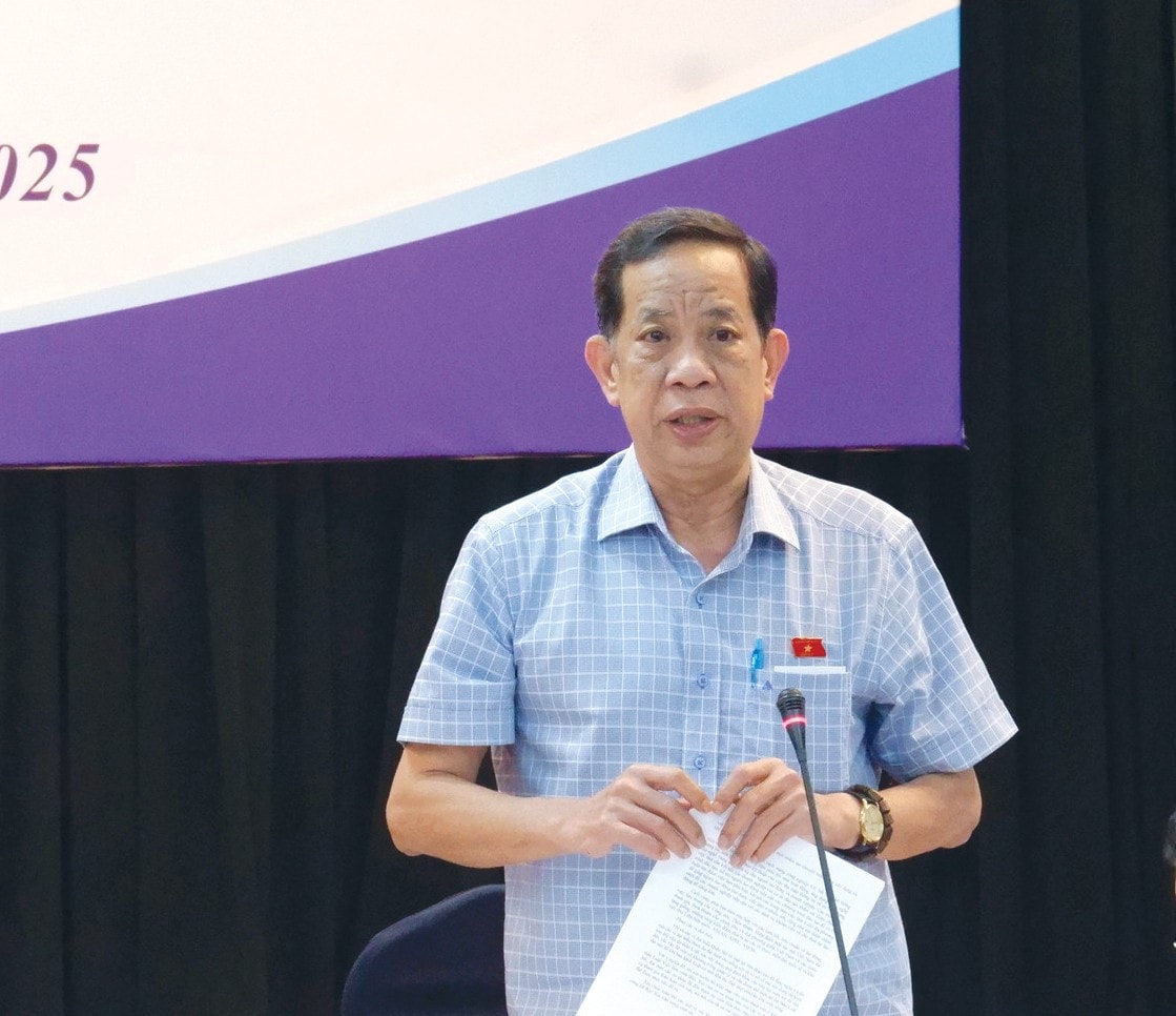 Phó Chủ nhiệm Ủy ban Văn hóa và Xã hội Đặng Thuần Phong phát biểu tại hội thảo
