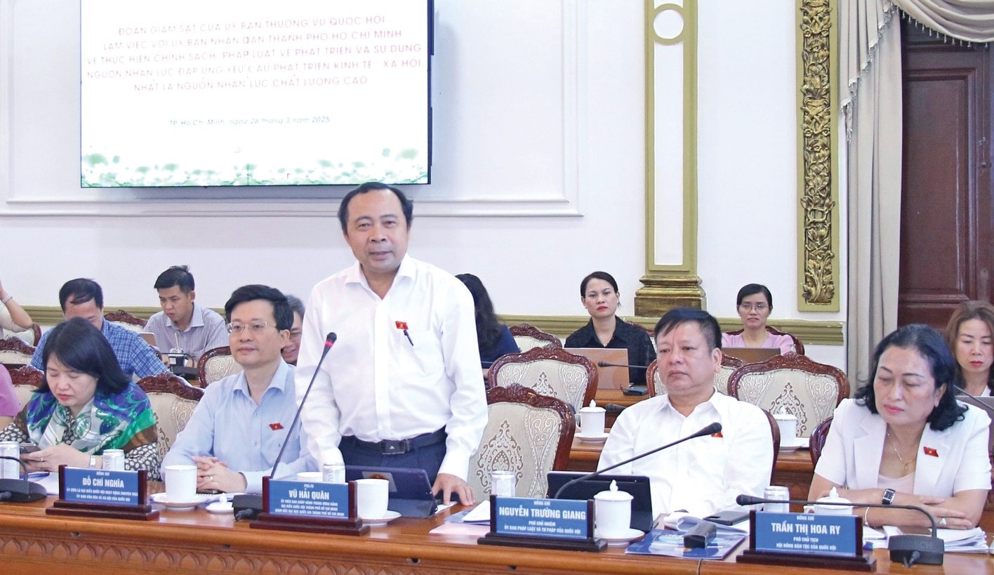 Giám đốc Đại học Quốc gia TP. Hồ Chí Minh Vũ Hải Quân phát biểu