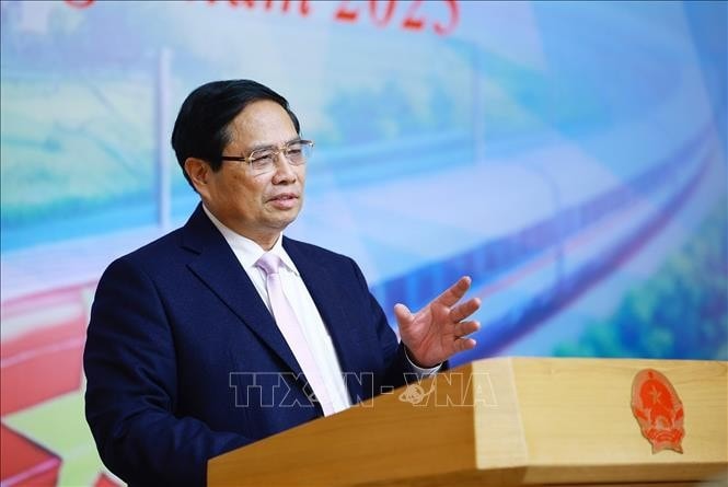 Thủ tướng Phạm Minh Chính phát biểu. Ảnh: Dương Giang/TTXVN