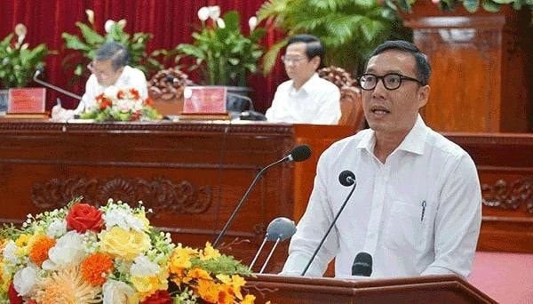 Tran Phu Loc Thanh, Director of the municipal Department of Agriculture and Environment speaks at the event. (Photo: VNA) dsc09433.jpg