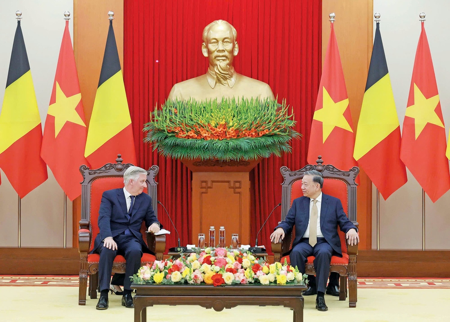Tổng Bí thư Tô Lâm tiếp Nhà Vua Bỉ Philippe. Ảnh: Thống Nhất/TTXVN