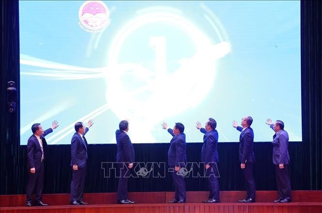 Ra mắt mô hình quản trị thông minh tại Học viện Chính trị quốc gia Hồ Chí Minh. Ảnh: Văn Điệp/TTXVN