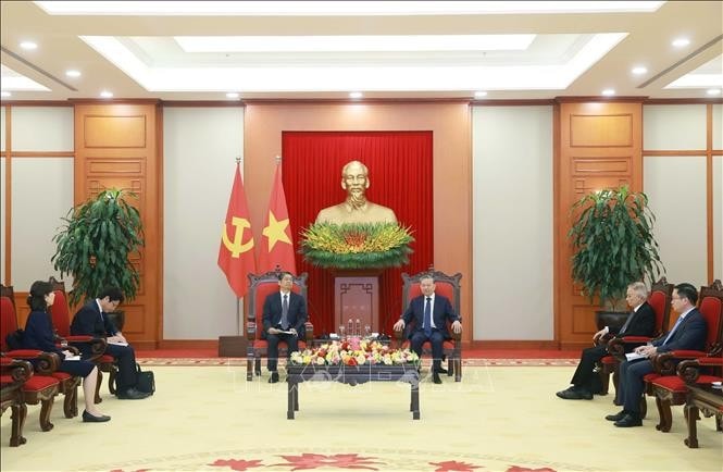 Tổng Bí thư Tô Lâm tiếp Đại sứ Nhật Bản tại Việt Nam Ito Naoki. Ảnh: Thống Nhất/TTXVN