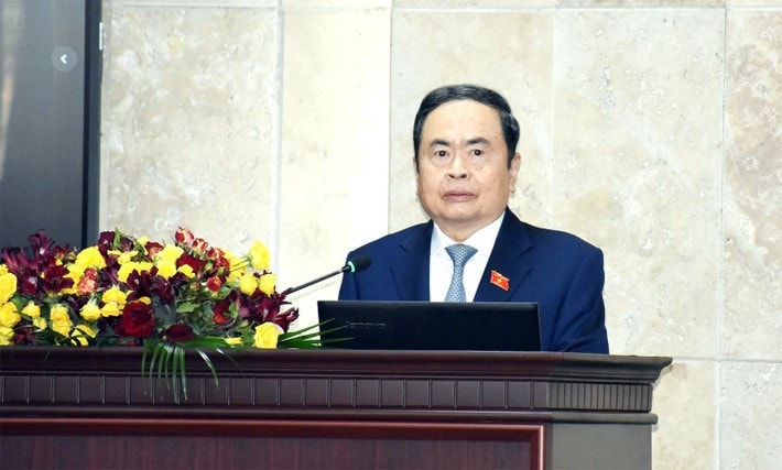 NA Chairman Tran Thanh Man speaks at the event (Photo: VNA) ctqh-a6.jpg