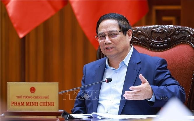 Thủ tướng Phạm Minh Chính phát biểu. Ảnh: Dương Giang/TTXVN