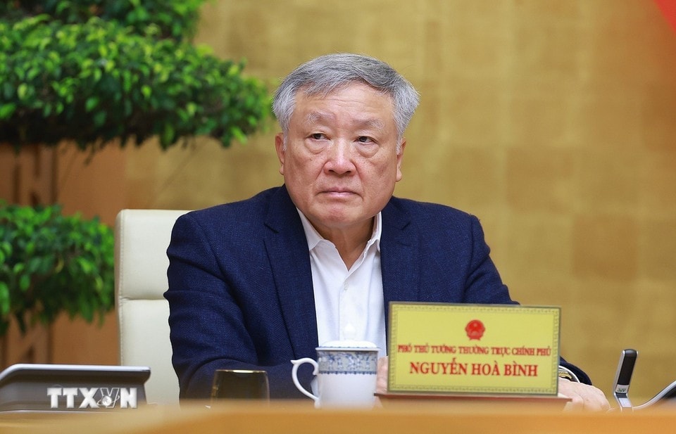 Phó Thủ tướng Thường trực Nguyễn Hòa Bình phát biểu. Ảnh: Dương Giang/TTXVN