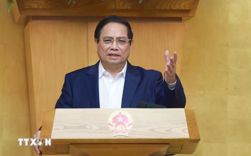 Thủ tướng Phạm Minh Chính chủ trì Phiên họp Chính phủ thường kỳ tháng 3 .2025. Ảnh: Dương Giang/TTXVN