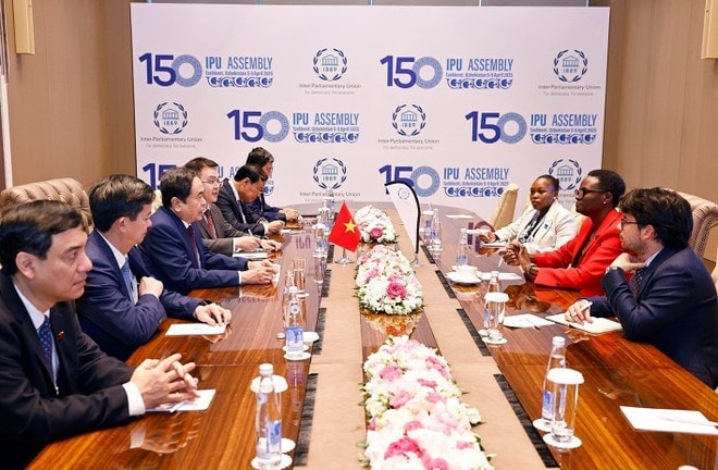 The meeting on April 6 between NA Chairman Tran Thanh Man and IPU President Tulia Ackson (Photo: Lam Giang) The meeting on April 6 between NA Chairman Tran Thanh Man and IPU President Tulia Ackson (Photo: Lam Giang)