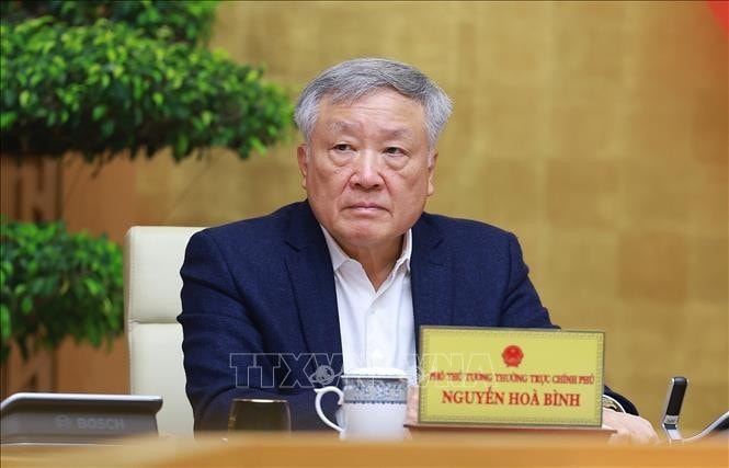 Phó Thủ tướng Thường trực Nguyễn Hòa Bình phát biểu. Ảnh: Dương Giang/TTXVN