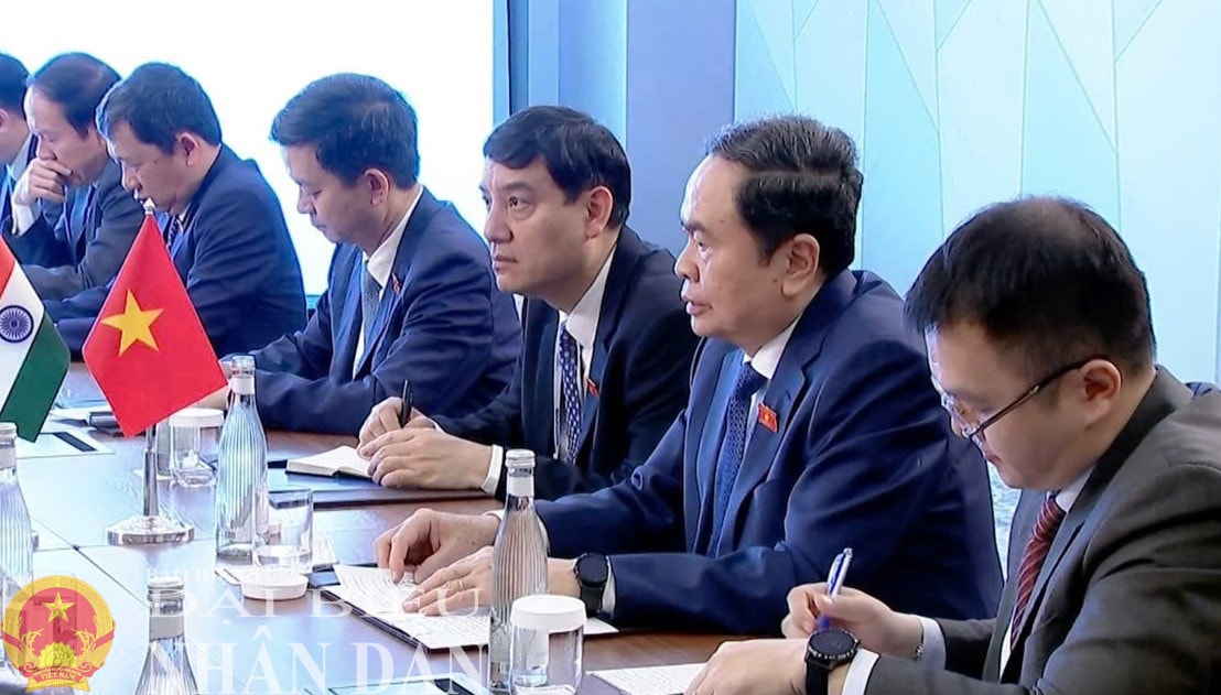 Chủ tịch Quốc hội Trần Thanh Mẫn phát biểu tại cuộc gặp
