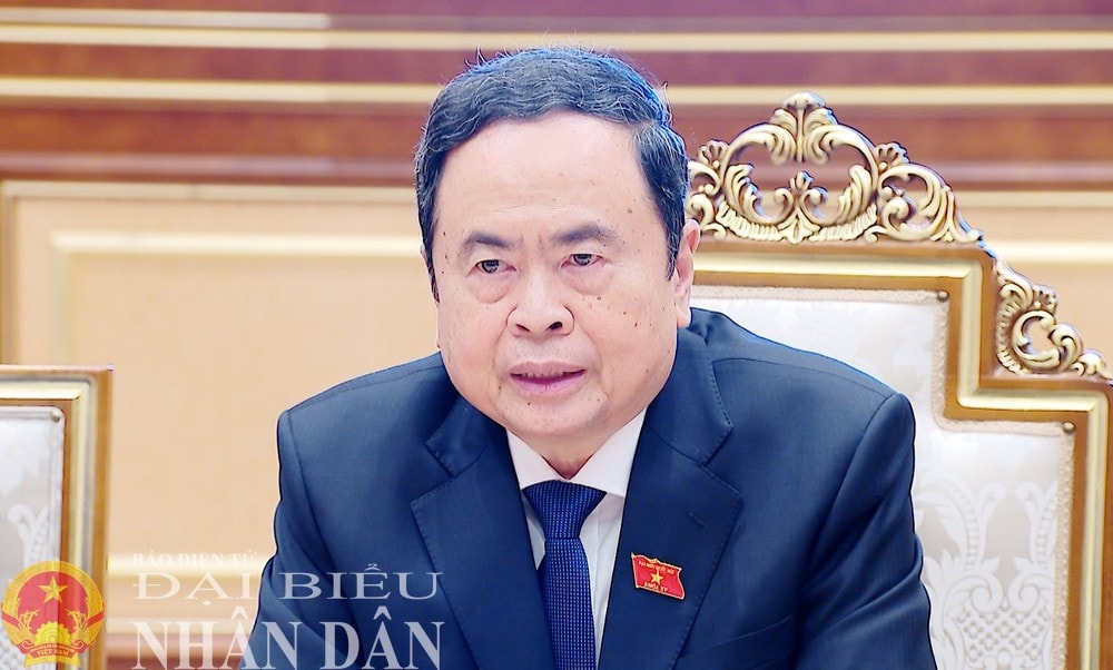 NA Chairman Tran Thanh Man speaks at the meeting. (Photo: Lam Giang) img-9334.jpg