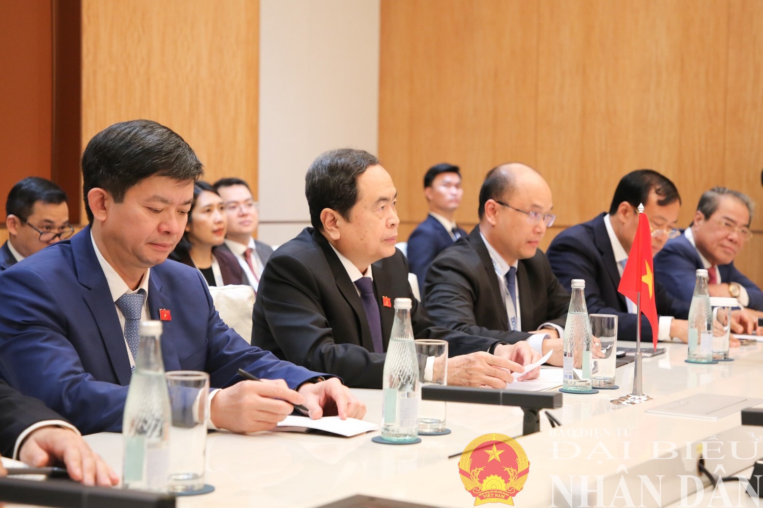 Chủ tịch Quốc hội Trần Thanh Mẫn phát biểu tại cuộc tiếp