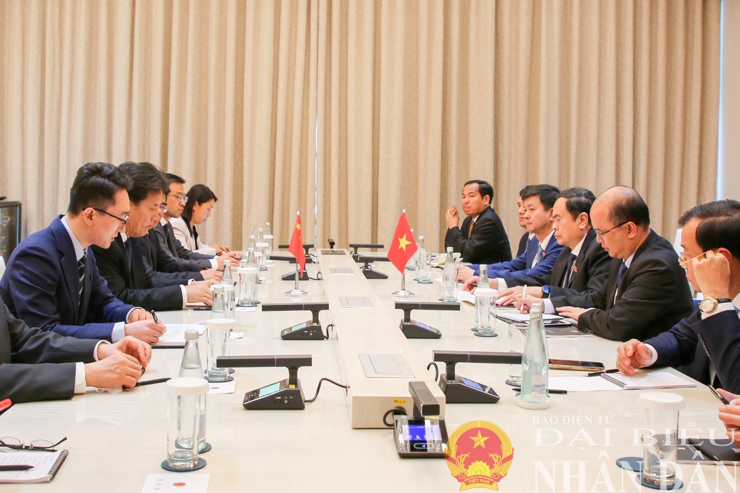 Chủ tịch Quốc hội Trần Thanh Mẫn tiếp Phó Ủy viên trưởng Ủy ban Thường vụ Đại biểu Nhân dân toàn quốc Trung Quốc Lạc Tang Giang Thôn