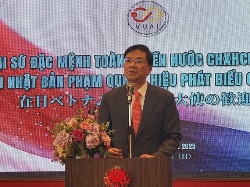 Vietnamese Ambassador to Japan Pham Quang Hieu speals at the event (Photo: VNA) vna-potal-cong-dong-nguoi-viet-tai-nhat-ban-de-xung-dang-voi-vai-tro-la-cong-dong-kieu-bao-lon-o-nuo.jpg