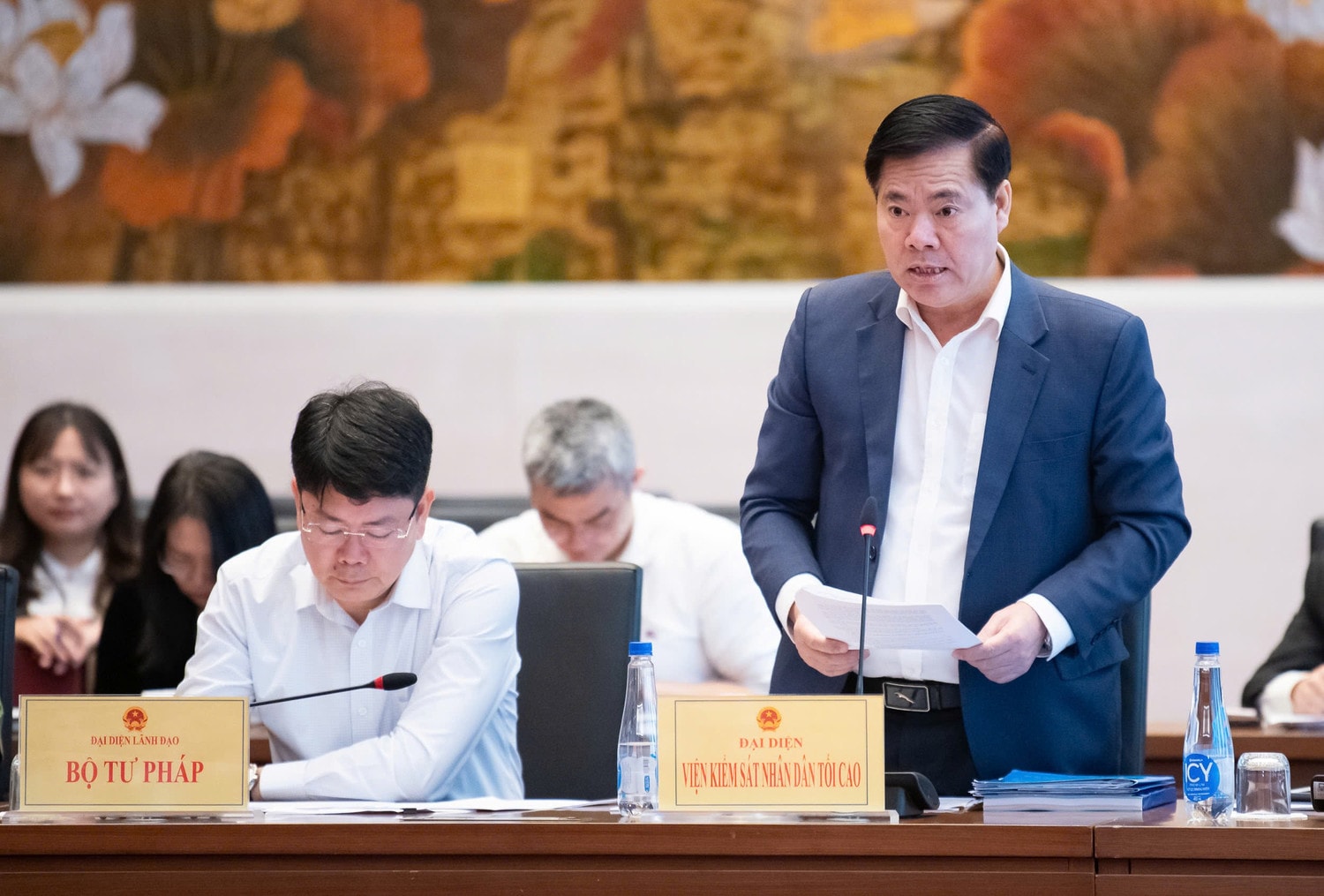 Phó Viện trưởng Viện Kiểm sát nhân dân tối cao Nguyễn Quang Dũng phát biểu