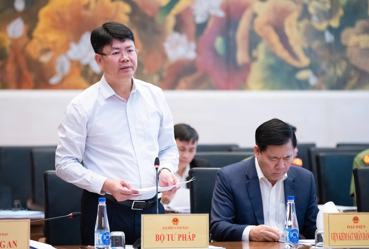 Thứ trưởng Bộ Tư pháp Nguyễn Thanh Tịnh phát biểu