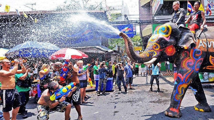 Songkran festival. Photo: Bangkok Post aleentasongkran-water-festival.jpg