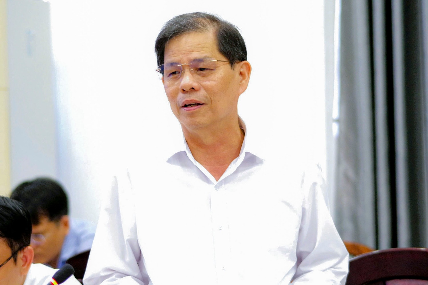 Chủ tịch UBND tỉnh Khánh Hoà Nguyễn Tấn Tuân phát biểu