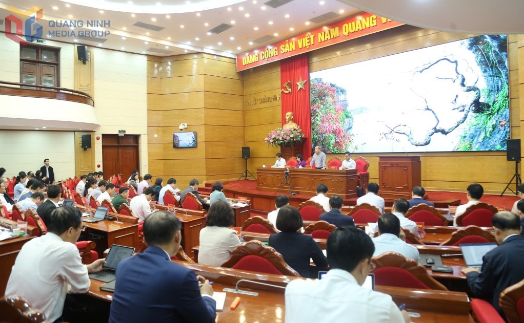 Toàn cảnh Hội nghị Ban Thường vụ Tỉnh ủy Quảng Ninh vừa diễn ra. Ảnh: Q.M.G