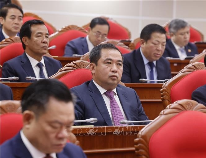 Các Ủy viên Trung ương Đảng dự Hội nghị lần thứ 11 Ban Chấp hành Trung ương Đảng khóa XIII. Ảnh: TTXVN