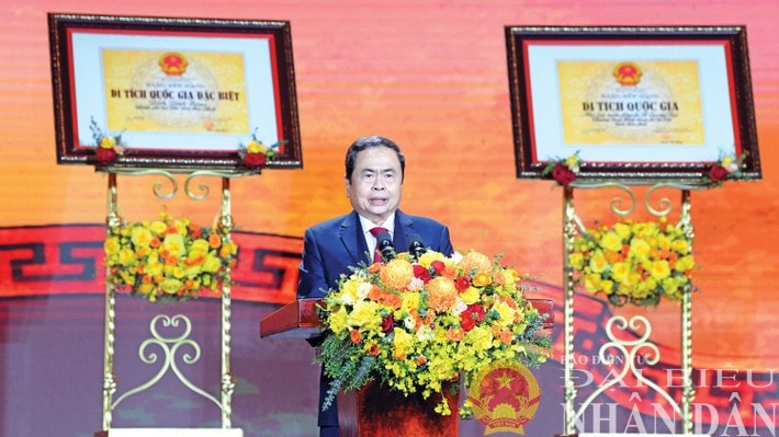 National Assembly Chairman Tran Thanh Man speaks at the event (Photo: Lam Hien) ctqh-pb1.jpg