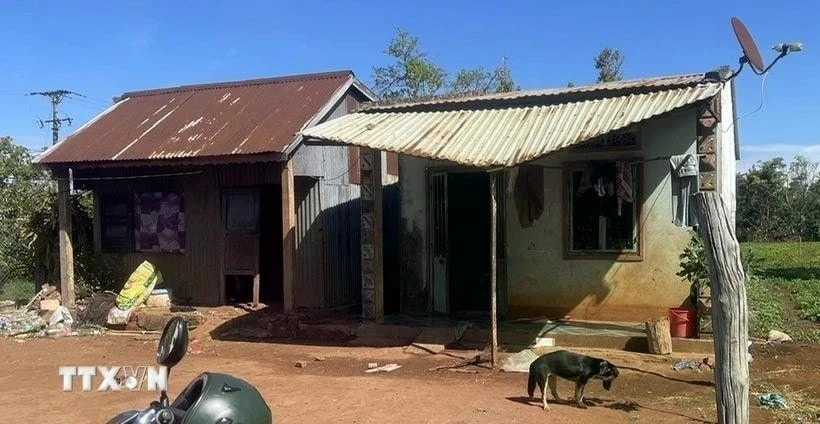 A substandard house in Gia Lai province. The locality is ramping up efforts to wipe out temporary and dilapidated houses by June. (Photo: VNA) gia-lai-xoa-nha-tam-2.jpg