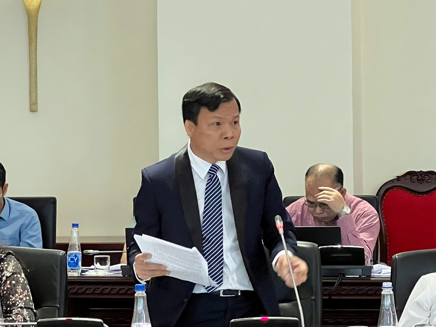 Trưởng nhóm kỹ thuật Tiểu ban Thực phẩm, dinh dưỡng EuroCham Nguyễn Hồng Uy phát biểu