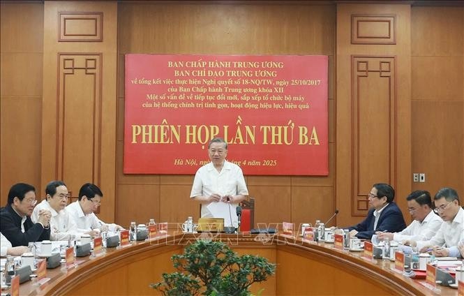 Tổng Bí thư Tô Lâm chủ trì phiên họp. Ảnh: Thống Nhất/TTXVN