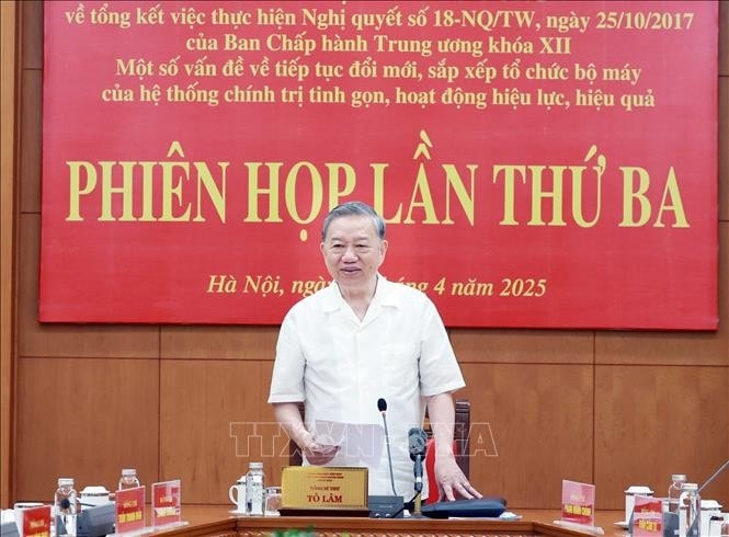 Tổng Bí thư Tô Lâm chủ trì phiên họp. Ảnh: Thống Nhất/TTXVN