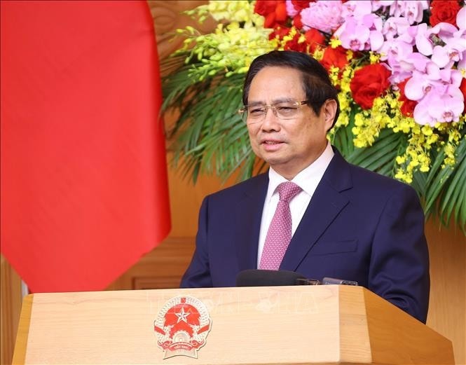 Thủ tướng Phạm Minh Chính phát biểu chỉ đạo. Ảnh: Văn Điệp/TTXVN