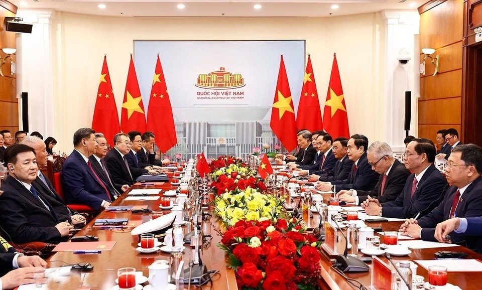 Toàn cảnh cuộc hội kiến Ảnh: Lâm Hiển